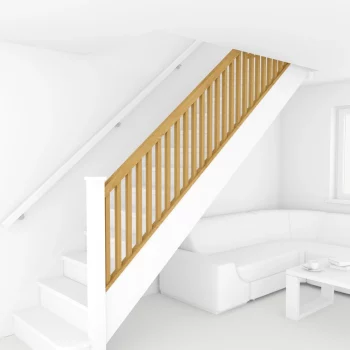 Rendering of balustrade with 41mm wood spindles