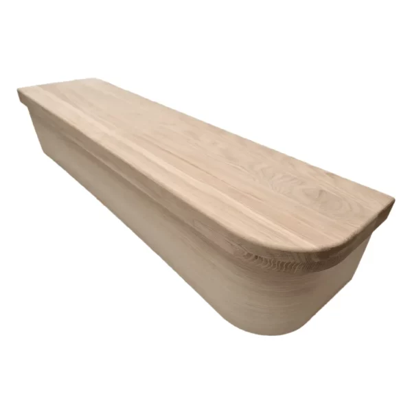 Oak Bullnose Tread and Oak Veneered Riser L/R - Modern Range