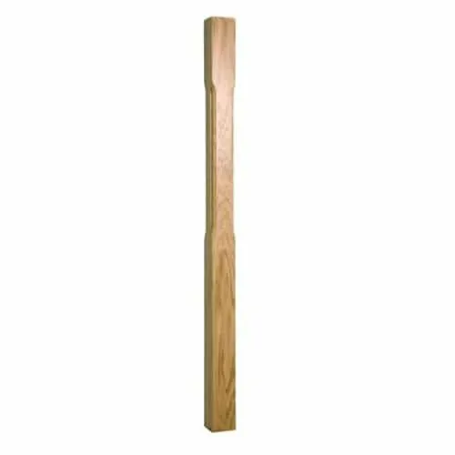 Oak Stop Chamfer Newel Post 90mm