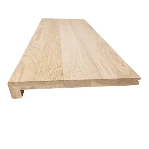 Oak Tread With White Riser - Modern Range 900mm ( 0.9m ) - Image 2