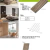 Brown Oak Slat Wall Panel on Black Felt - Image 2