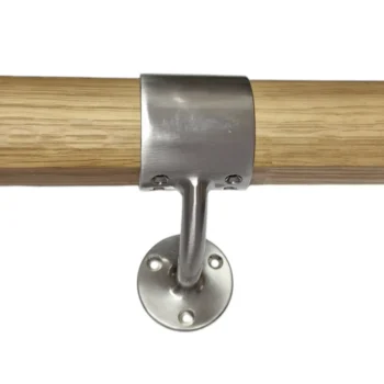 Brushed Nickel Wall Mounted Mopstick Handrail Bracket 54mm