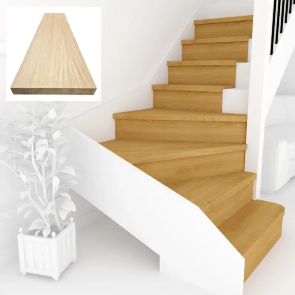 Oak Chunky Treads Ungrooved 40mm - Image 2