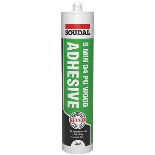 Soudal 5 Min Gel D4 PU Wood Adhesive 290ml