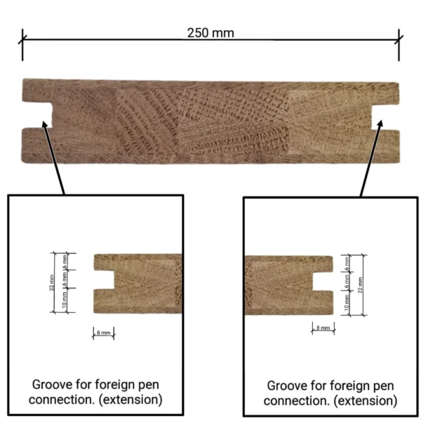 Oak Tread Extension 22mm - Image 3