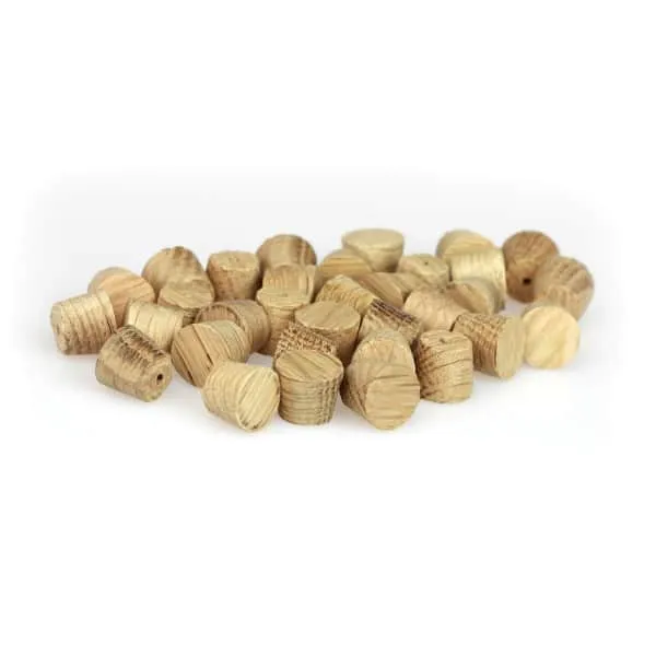 10 Oak Cross Grain Dowel Screw Plugs