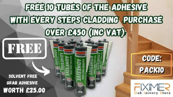Free 10 Tubes of the Adhesive for Purchases over £450