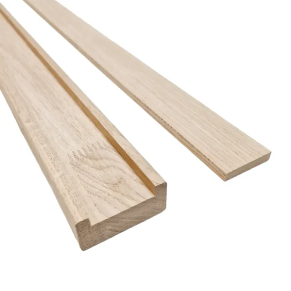 Oak Finger Joint Base Rail Grooved for 41mm Spindles