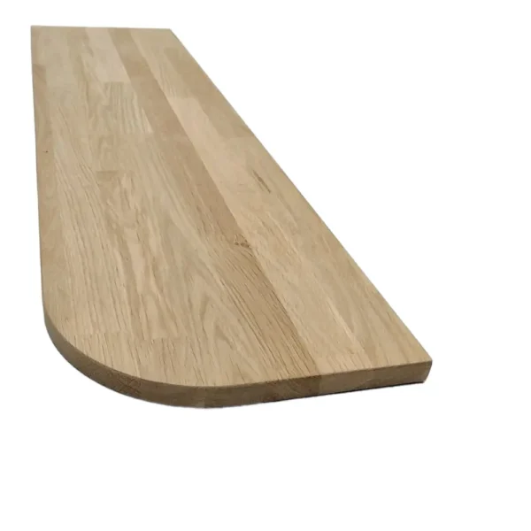 Oak Finger Joint Bullnose Tread L/R - Essential Range