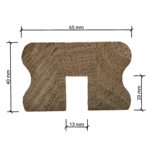 Bundle Builder Oak Finger Joint Handrail and Baserail set Grooved for Metal Spindles - Image 4