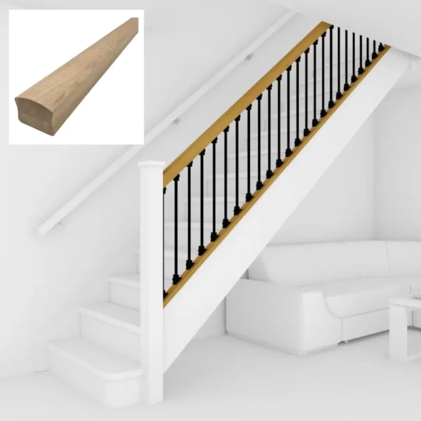 Oak Premium Handrail Ungrooved - Image 7