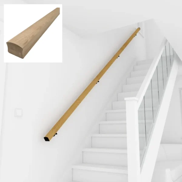 Oak Premium Handrail Ungrooved - Image 5