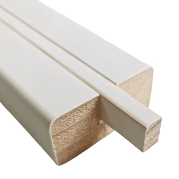 White Primed Modern Glass Grooved Base Rail