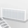 White Primed Modern Glass Banister Bundle for Landing up to 1.8m - Image 4