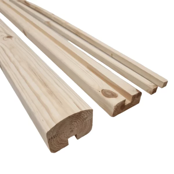 Bundle Builder Pine Delta Handrail and Baserail Grooved for Metal Spindles