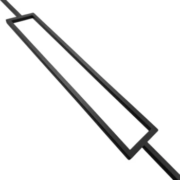 Rectangle design metal spindle - matt black