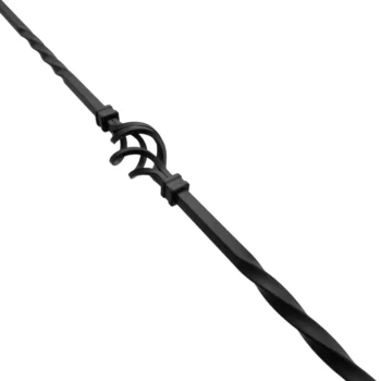 Single basket metal spindle - matt black