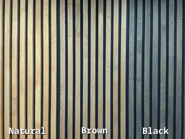 Slat Wall in Natural, Brown and Black colour