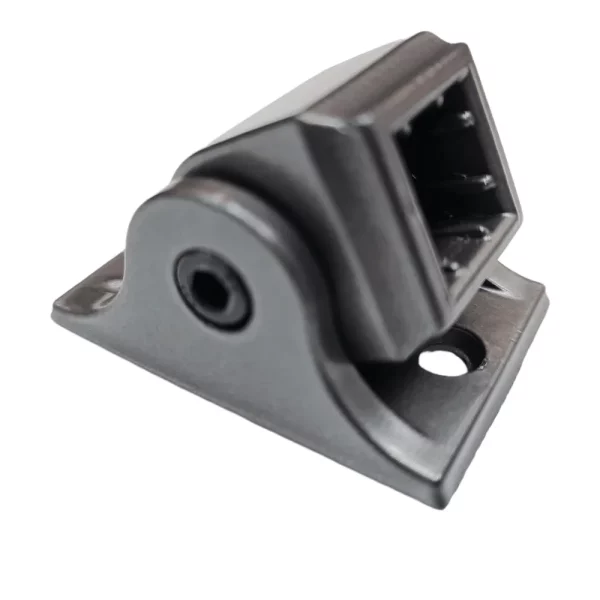 Adjustable angle bracket for metal spindles - grey