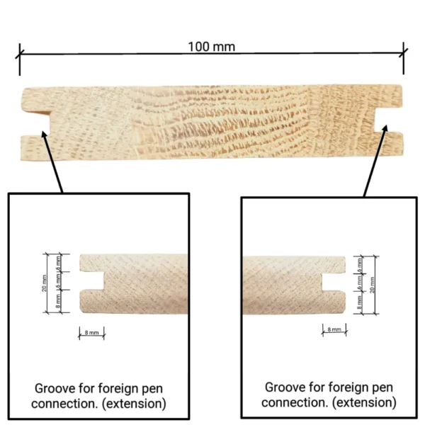 Oak Tread Extension Dimensions