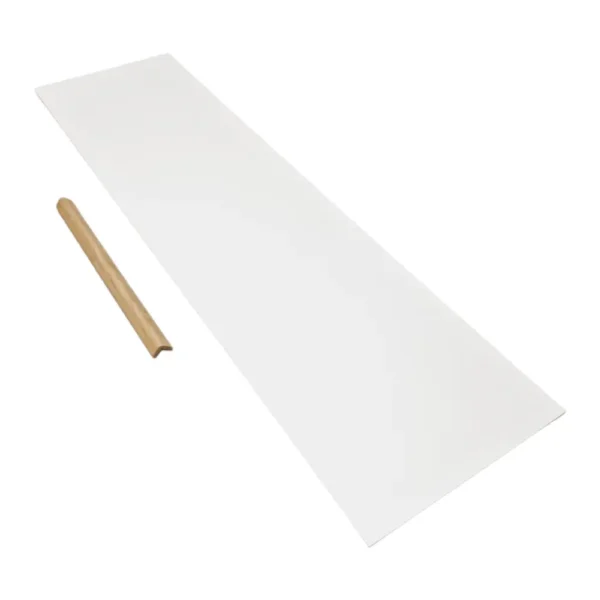 White Primed Bottom Step Riser With Angle Moulding