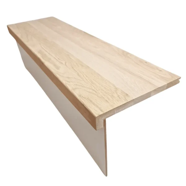 Oak Tread With White Riser - Modern Range 900mm ( 0.9m )