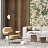 Natural Oak Slim Slat Wall Panel on Black Felt - Image 5