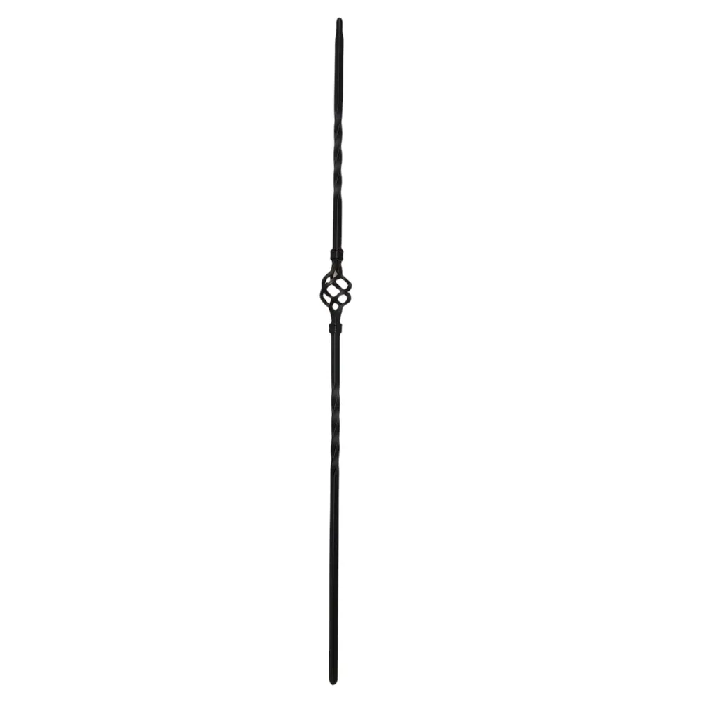 Single basket metal spindle – matt black