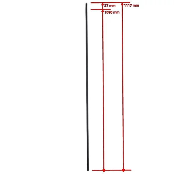 Plain metal spindle - matt black - Image 2