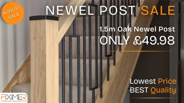 Promo graphics for the 90mm newel post