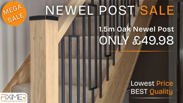 Promo graphics for the 90mm newel post
